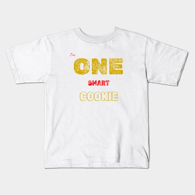 One smart cookie intelligent person Kids T-Shirt by fantastic-designs